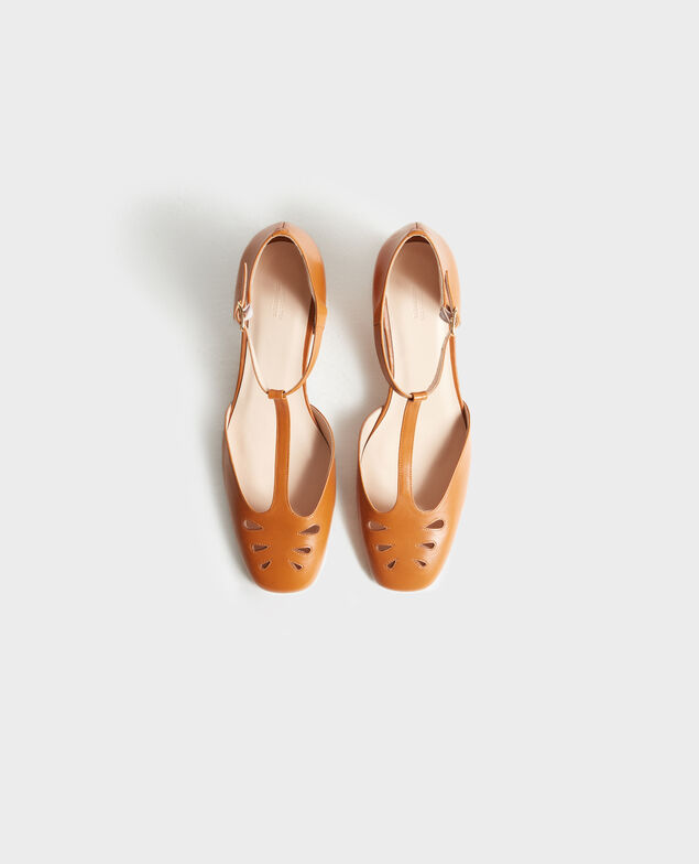 Salomés en cuir Camel