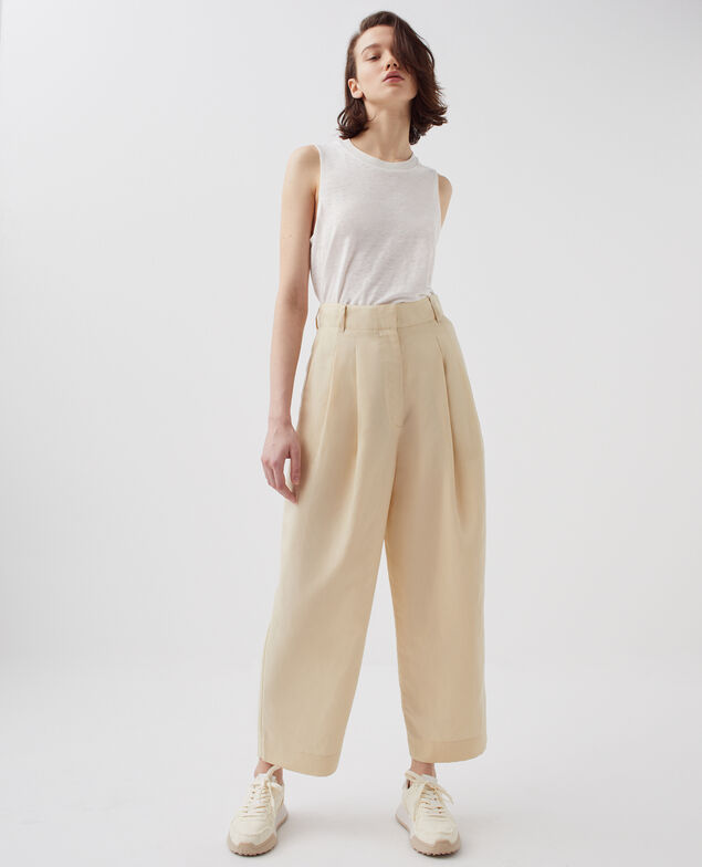 Pantalon carrot PEGGY H311 oyester gray