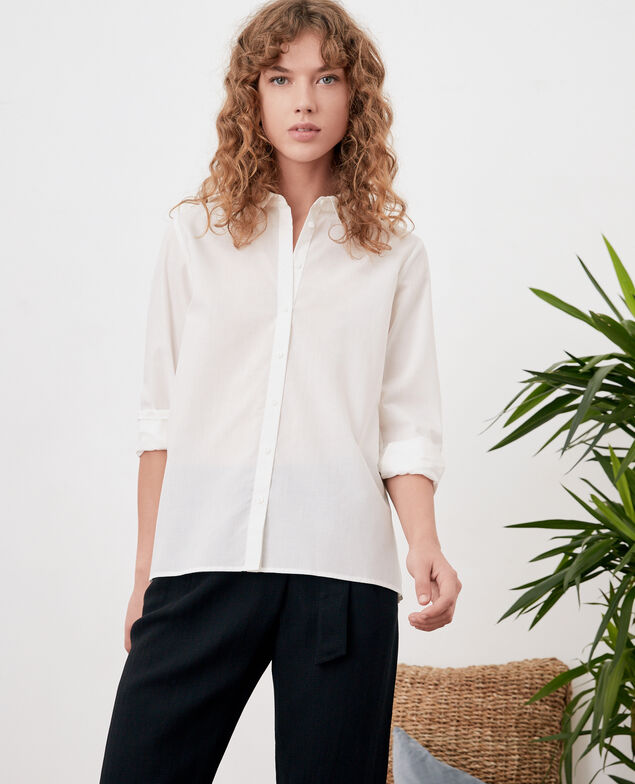 Chemise avec dos plissé Blanc