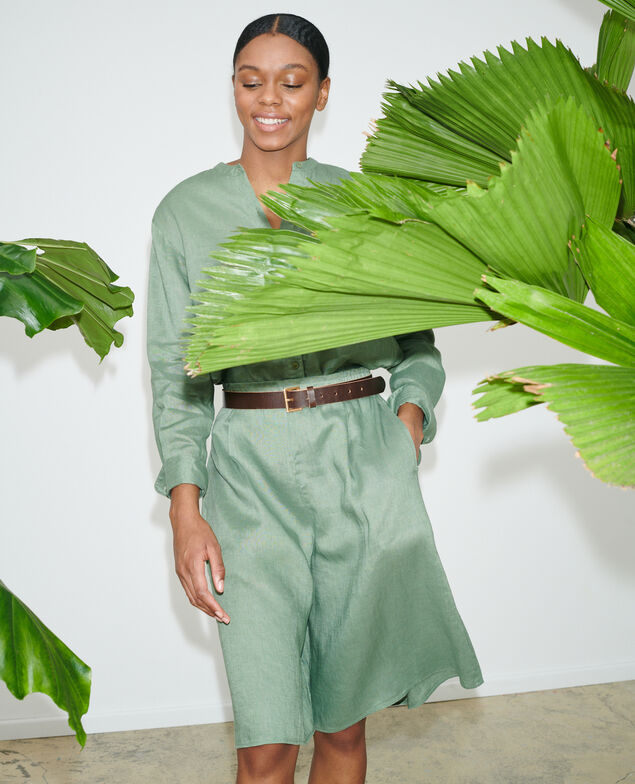 BABETH - Jupe-culotte en lin 52 green