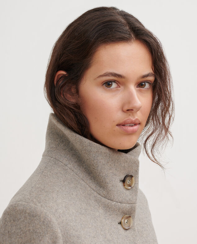 Manteau court en laine mélangée 8892 04 gray