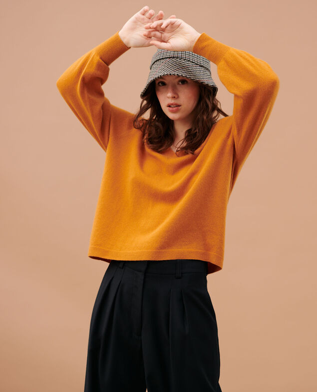 Pull ample 3D en cachemire Sudan brwn