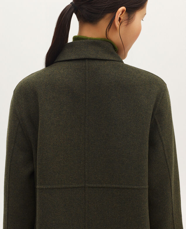 Manteau droit mi-long K590 dark green
