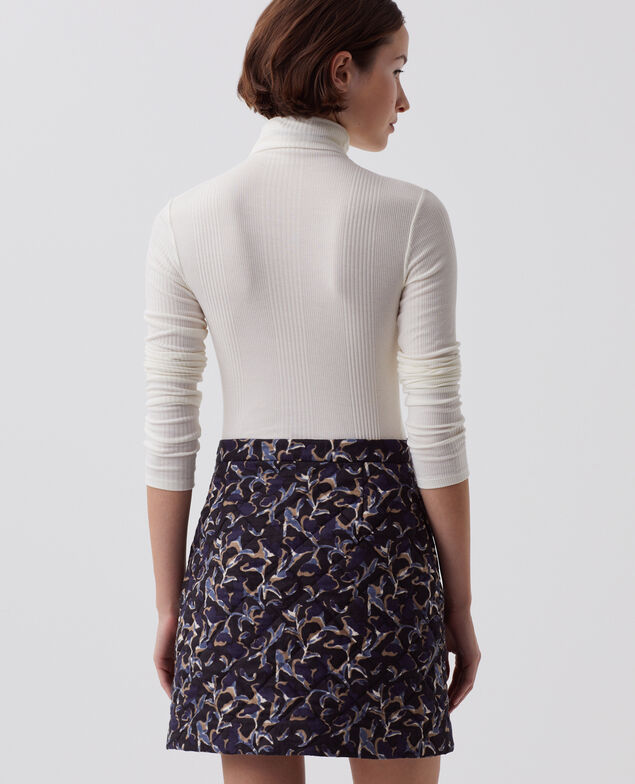 Jupe matelassée en coton I686 new fl ikat navy