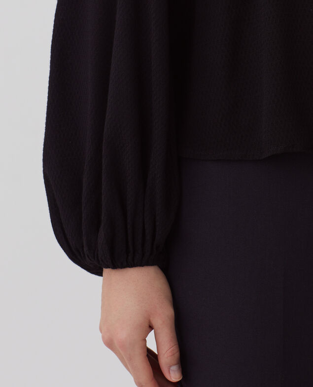 Blouse cache-cœur fluide H091 black beauty