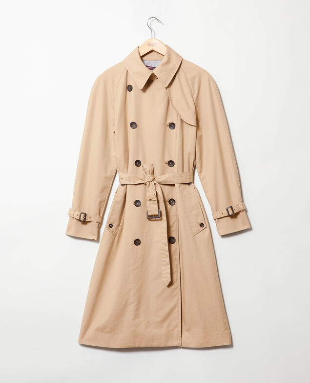 Trench intemporel longueur classique Safari beige