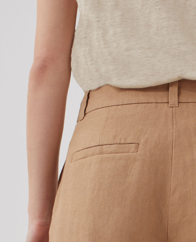 Pantalon cigarette en lin MARGUERITE H330 tiger's eye