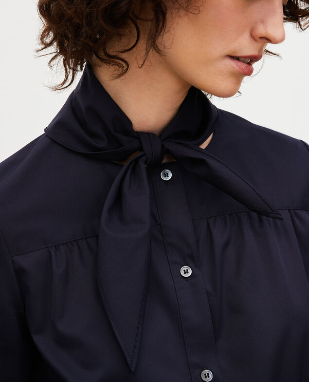 Blouse en coton à col foulard amovible Night sky