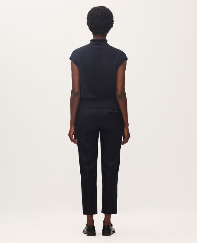 Pantalon cigarette en laine K690 st navy
