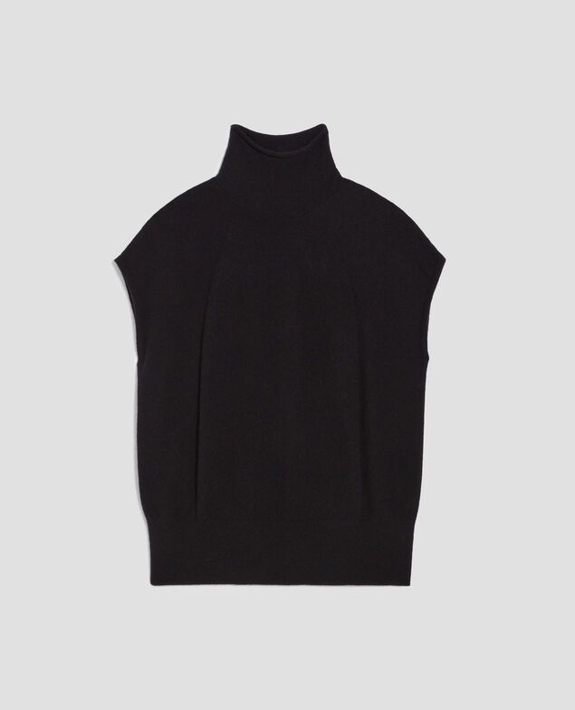 Pull sans manches en cachemire H091 black beauty