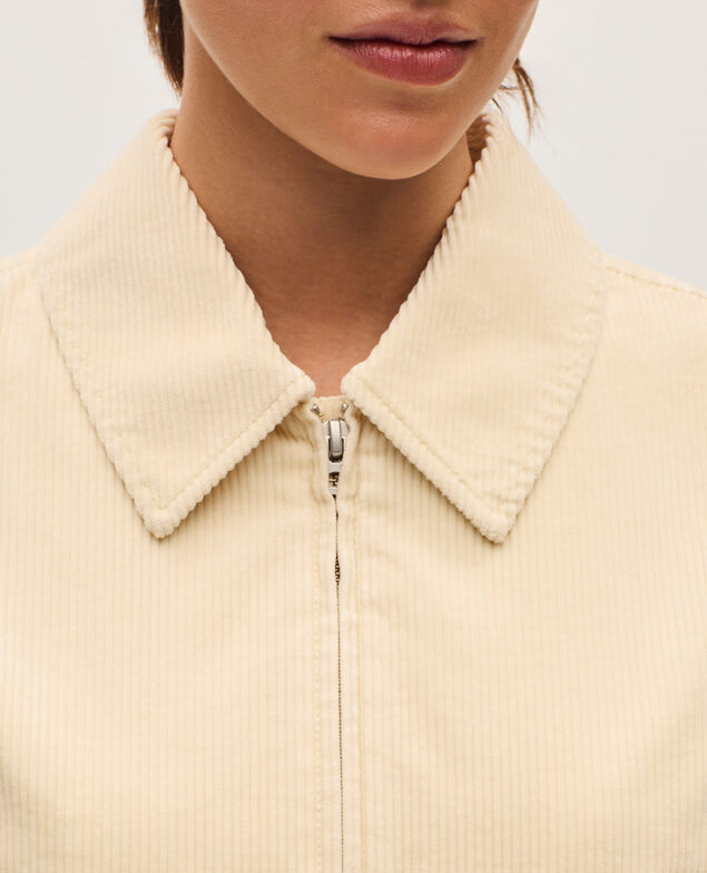 Blouson en velours côtelé U010 off white