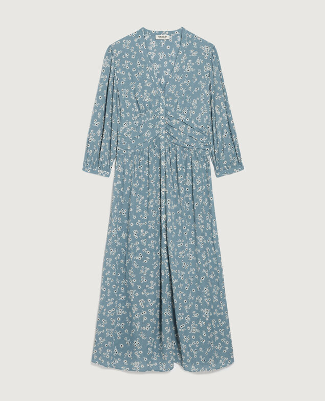 Robe longue fluide K610 daisy blue