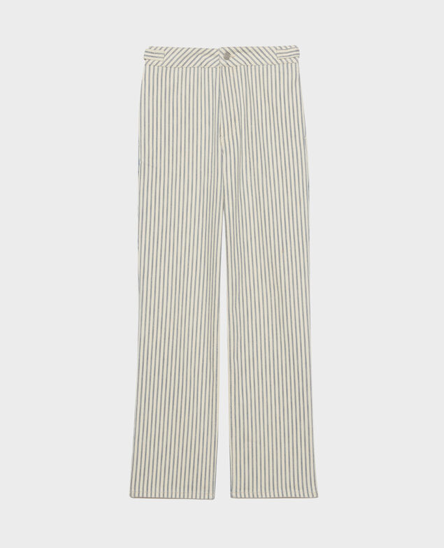 REGULAR - Pantalon en toile denim rayée Indigo stripe