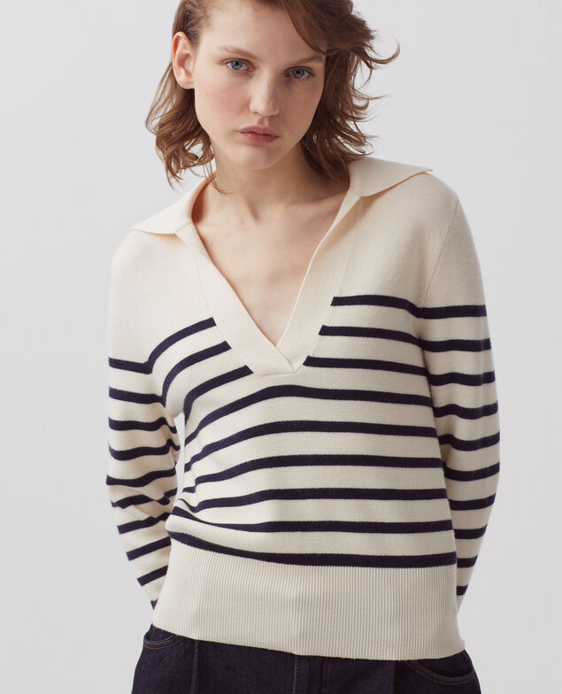 Pull marinière en laine mérinos 5185 stp_jtst_nsky