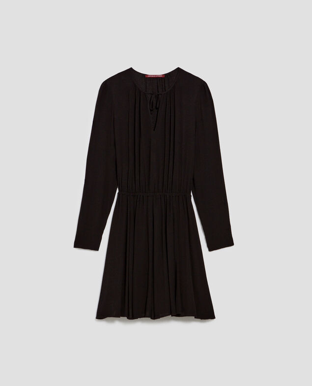 Robe courte fluide H091 black beauty