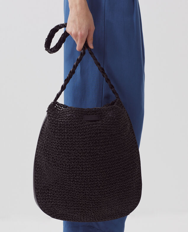 Sac à bandoulière en crochet 8853 09 black
