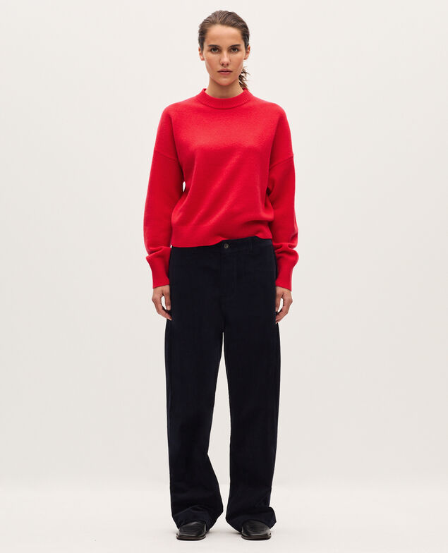 Pull col rond en laine U150 red