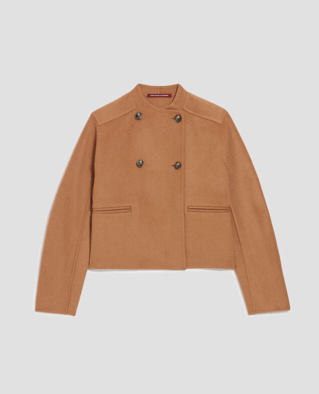 Blouson court double face I340 toasted coconut
