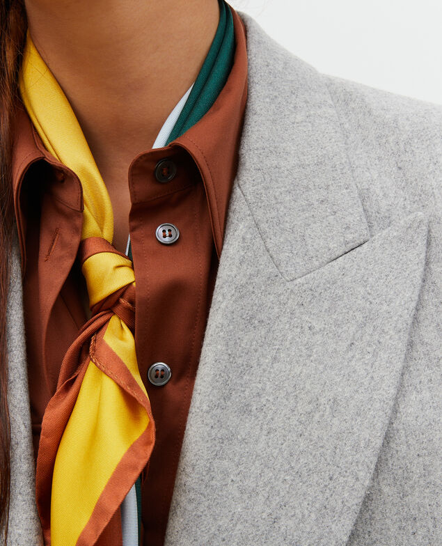 Blazer croisé en laine Light grey melange
