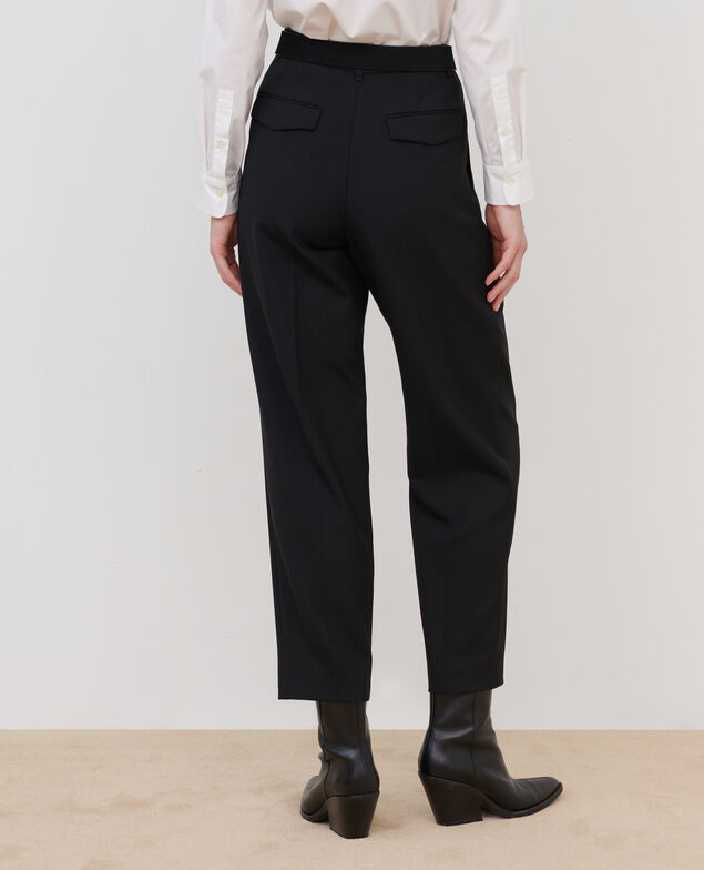 Pantalon de costume en laine A091 black