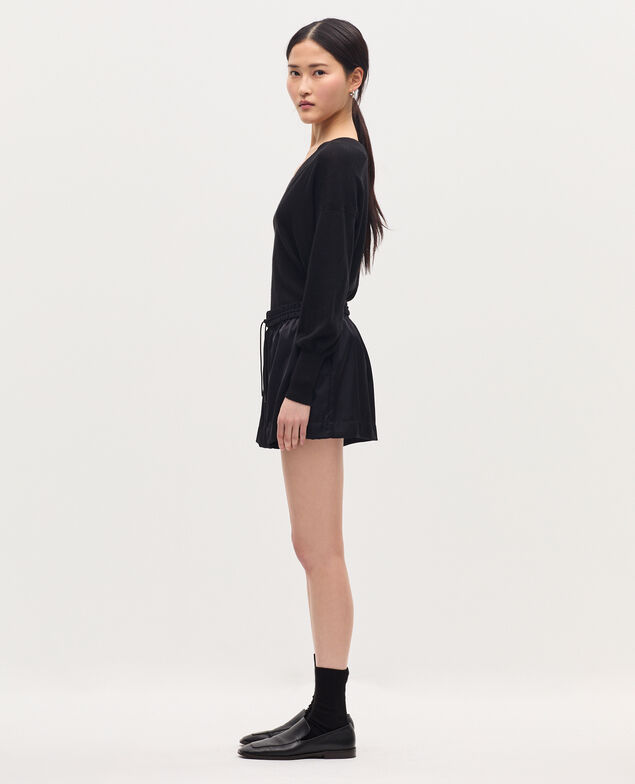 Short fluide satiné H091 black beauty