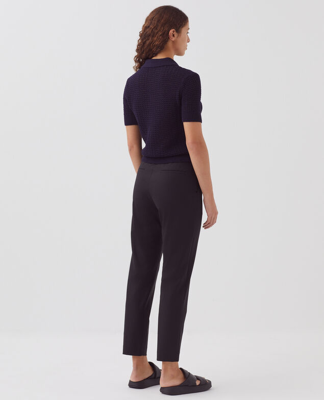 Pull col polo à manches courtes H694 baritone blue