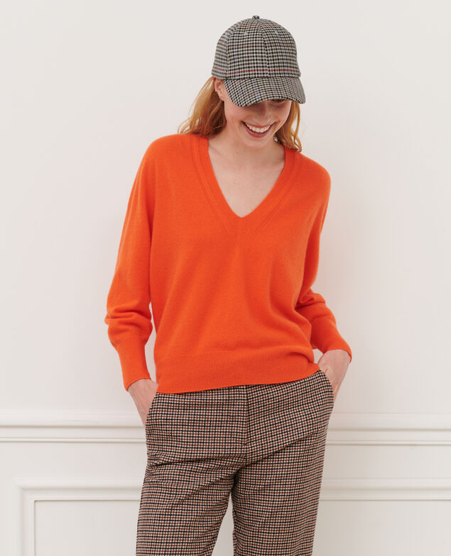 Pull en cachemire 8829 24 orange