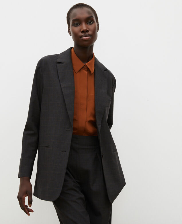 Blazer d'homme en laine prince de galles Check-wool-pattern-tailoring
