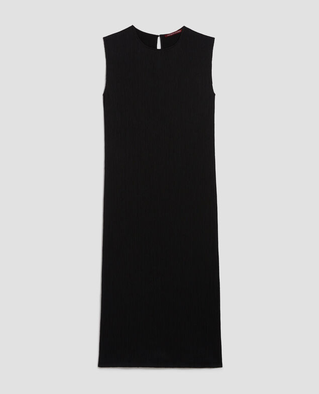 Robe longue texturée sans manches H091 black beauty