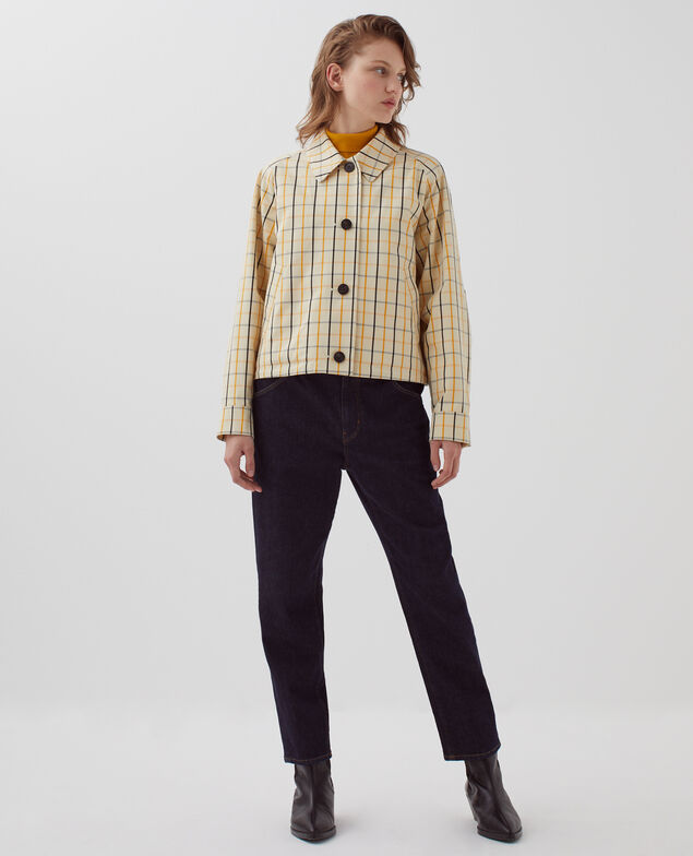 Blouson court  I305 check beige