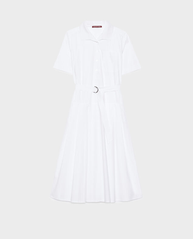 Robe midi en coton 0007 white