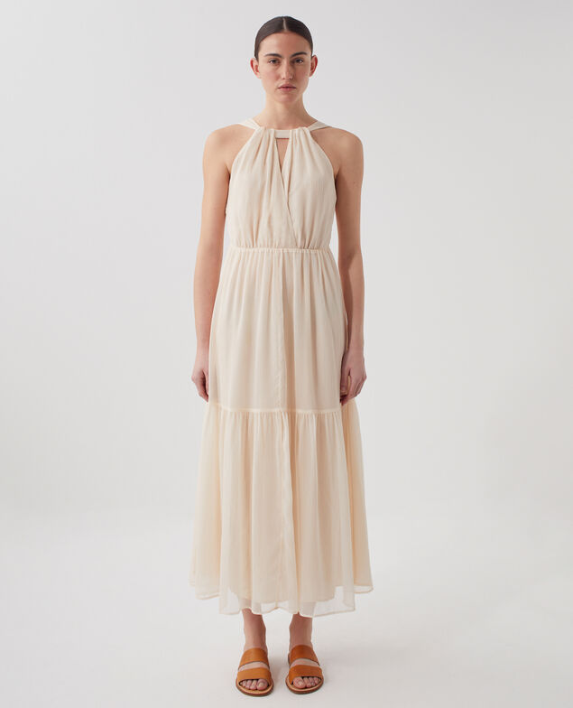 Robe longue fluide H303 white swan