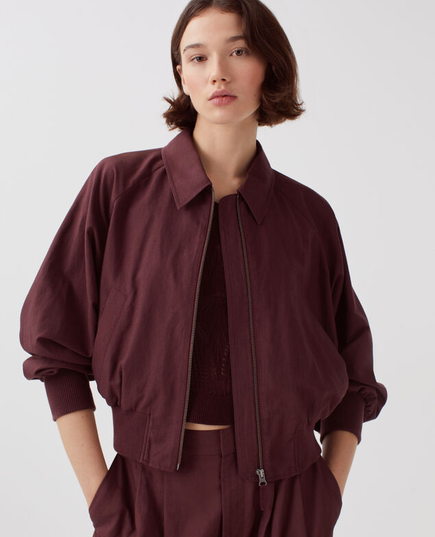 Blouson court zippé J380 decadent chocolate