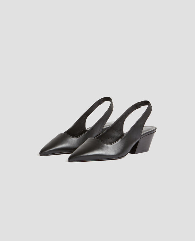 Slingbacks en cuir H092 black