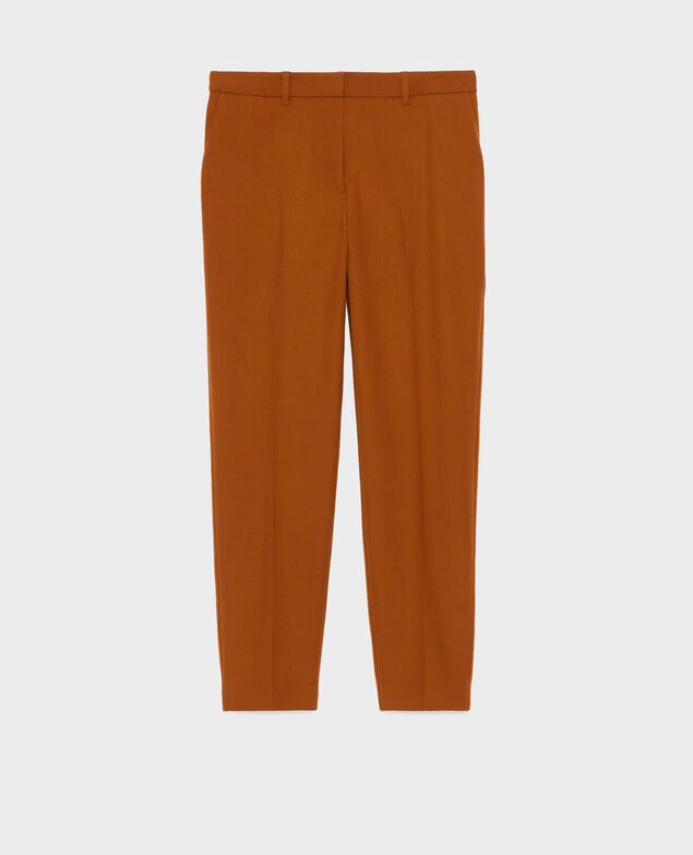 Pantalon cigarette en laine MARGUERITE A490 mustard