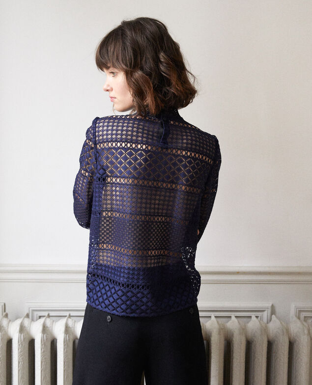 Openwork lace blouse Peacoat