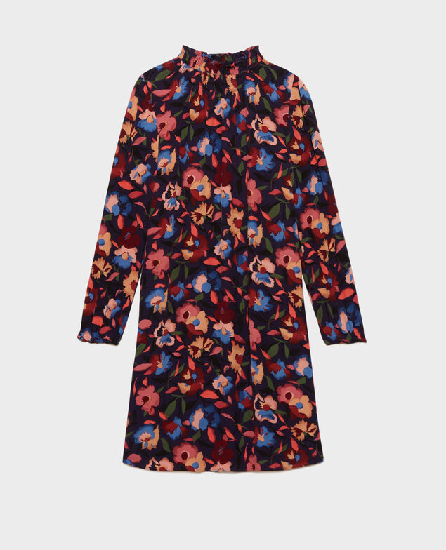 AGLAE - Robe fluide imprimée 8858 69 navy print