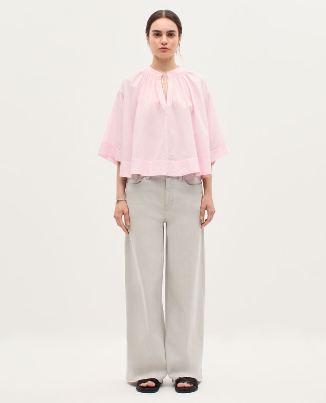 Blouse en voile de coton K100 bloom pink