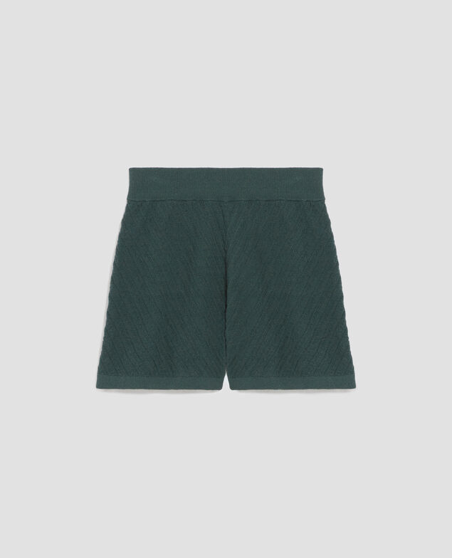 Short en maille texturée J590 spruce green