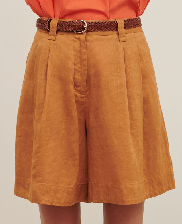 Short ample en lin 0320 almond brown