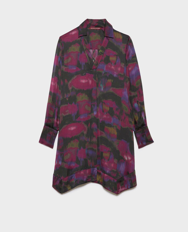 Robe imprimée fluide A770 print bolero purple