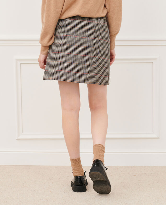 Mini jupe a carreaux 8864 03 gray check