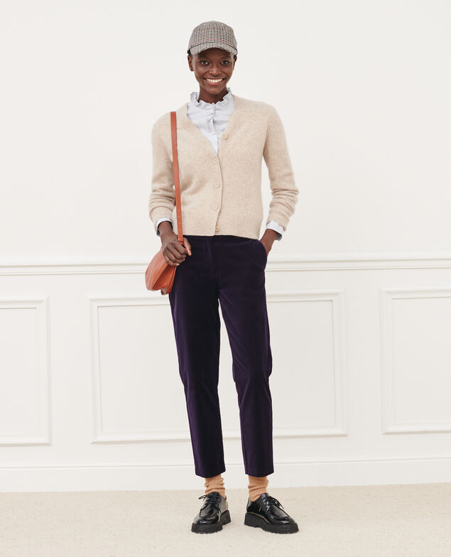 Pantalon cigarette MARGUERITE 6040 purple