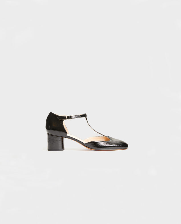 Salomés en cuir verni  Black beauty