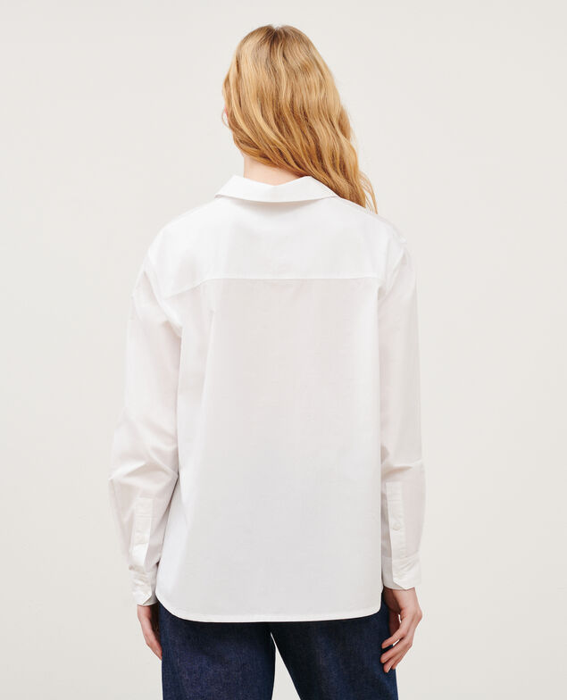 Chemise caftan ample en coton 0007 white