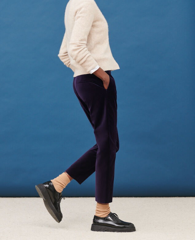 Pantalon cigarette MARGUERITE 6040 purple