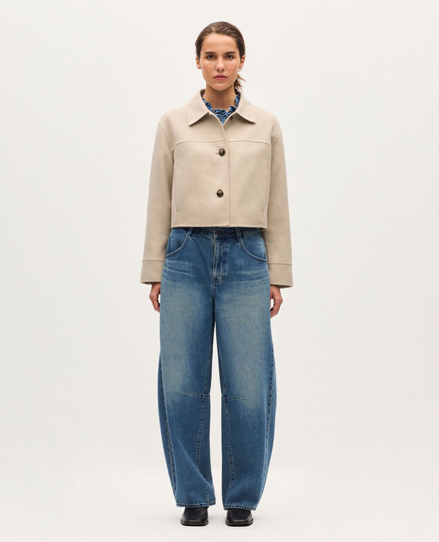 Veste courte double face K301 light beige