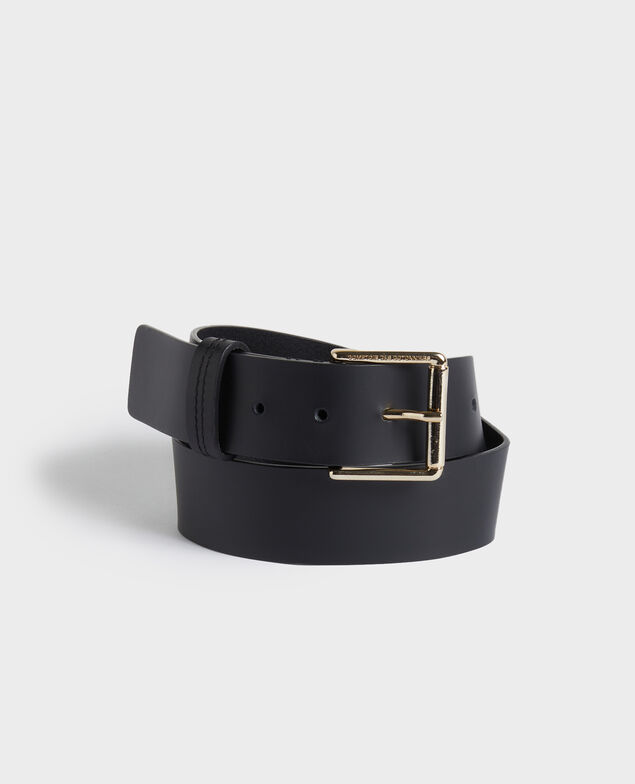 Ceinture large en cuir Black beauty