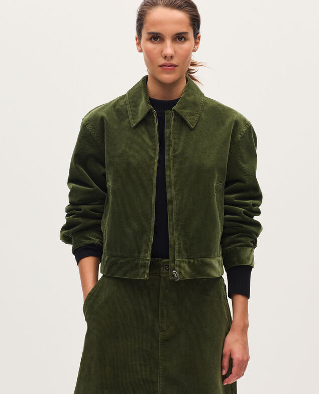 Blouson en velours côtelé U550 green