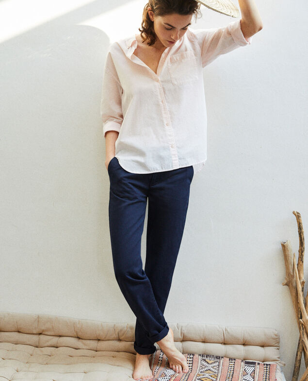 Pantalon en toile Navy blazer